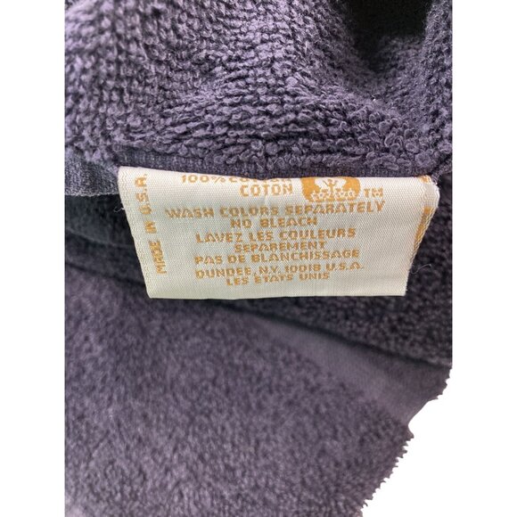 Vintage 90s Bath Towel Set Black Floral Lace Hand Fingertip Washcloth 80s USA - Picture 7 of 7